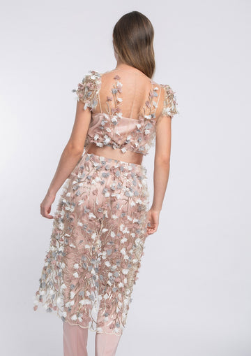 Completo Spolvero Top c/Fiori Alba Conde 3321 831